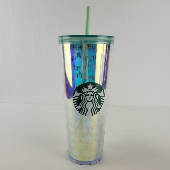 2019 Holiday Starbucks Mermaid Iridescent Scales/Reusable Cup Bundle Set of 2 - Picture 5 of 15